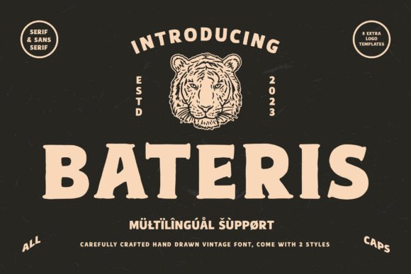 Bateris: A Bold Serif Typeface for Digital Impact