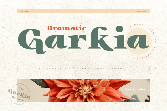 Garkia: A Dramatic Serif Font for Editorial Design