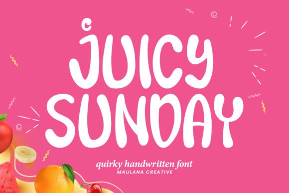 Juicy Sunday: A Handwritten Typeface for Editorial Design