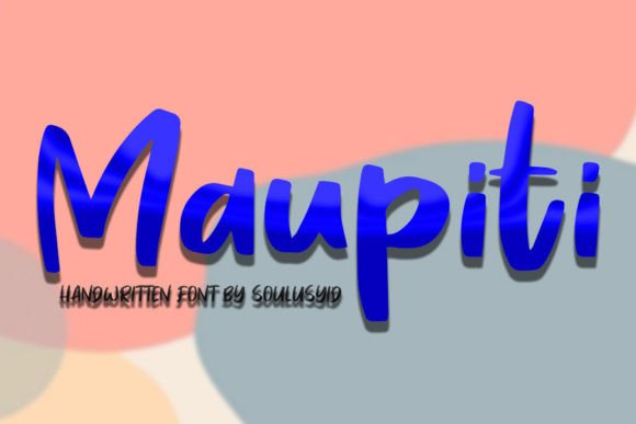 Maupiti: A Quirky Handwritten Font for Makers
