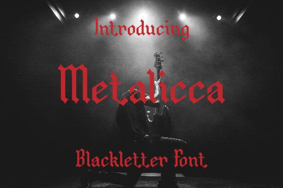 Metallica Font: A Bold Blackletter Typeface for Editors
