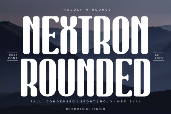 Nextron Rounded: A Bold Serif Typeface for Editorial Design
