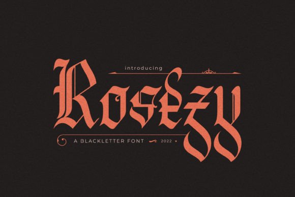 Rosezy Font: Bold Blackletter for Modern Branding